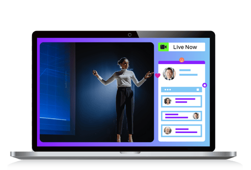 Live event being streamed with Interactive Broadcast